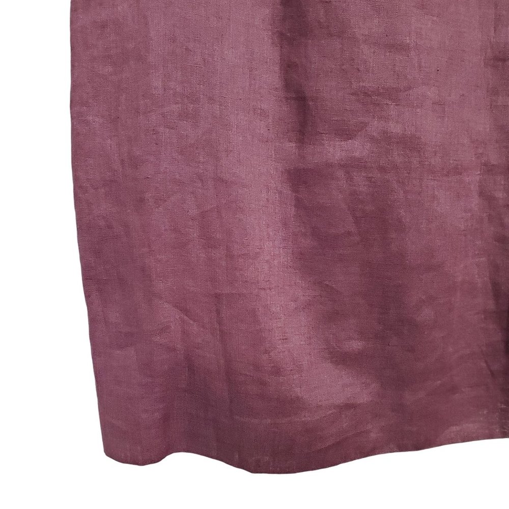Ann Taylor Loft Size 8 Dress Linen Layered Sleeveless Lined Sheath Knee Purple - Picture 5 of 8